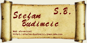 Stefan Budimčić vizit kartica